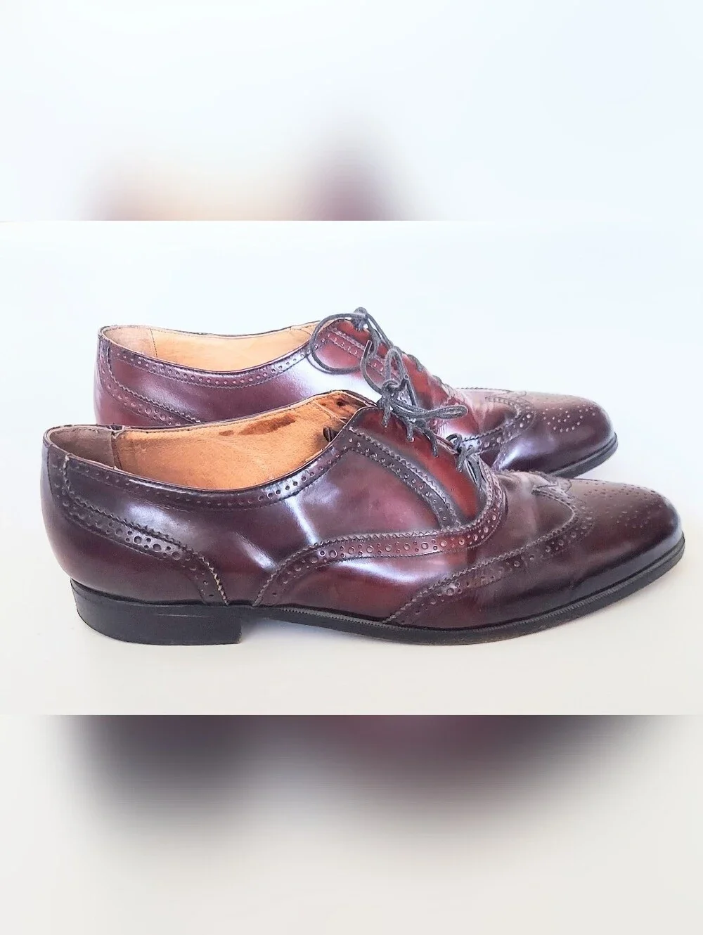 Nico Nerini Italy Dress Shoes Mens 11 D Burgundy Leather Oxfords
